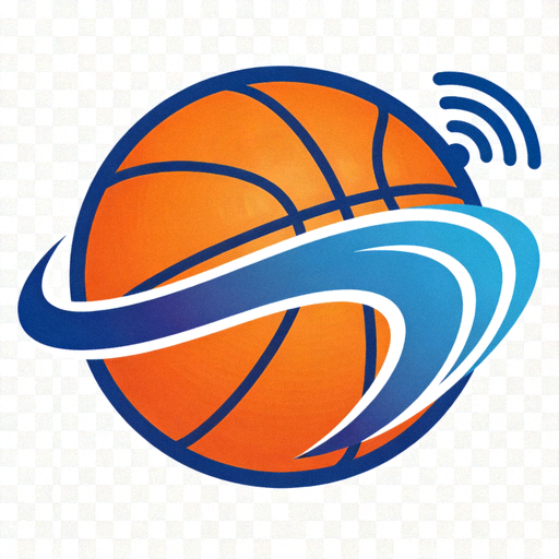 NBA直播吧手机版官网品牌标志，绿色篮球图案
